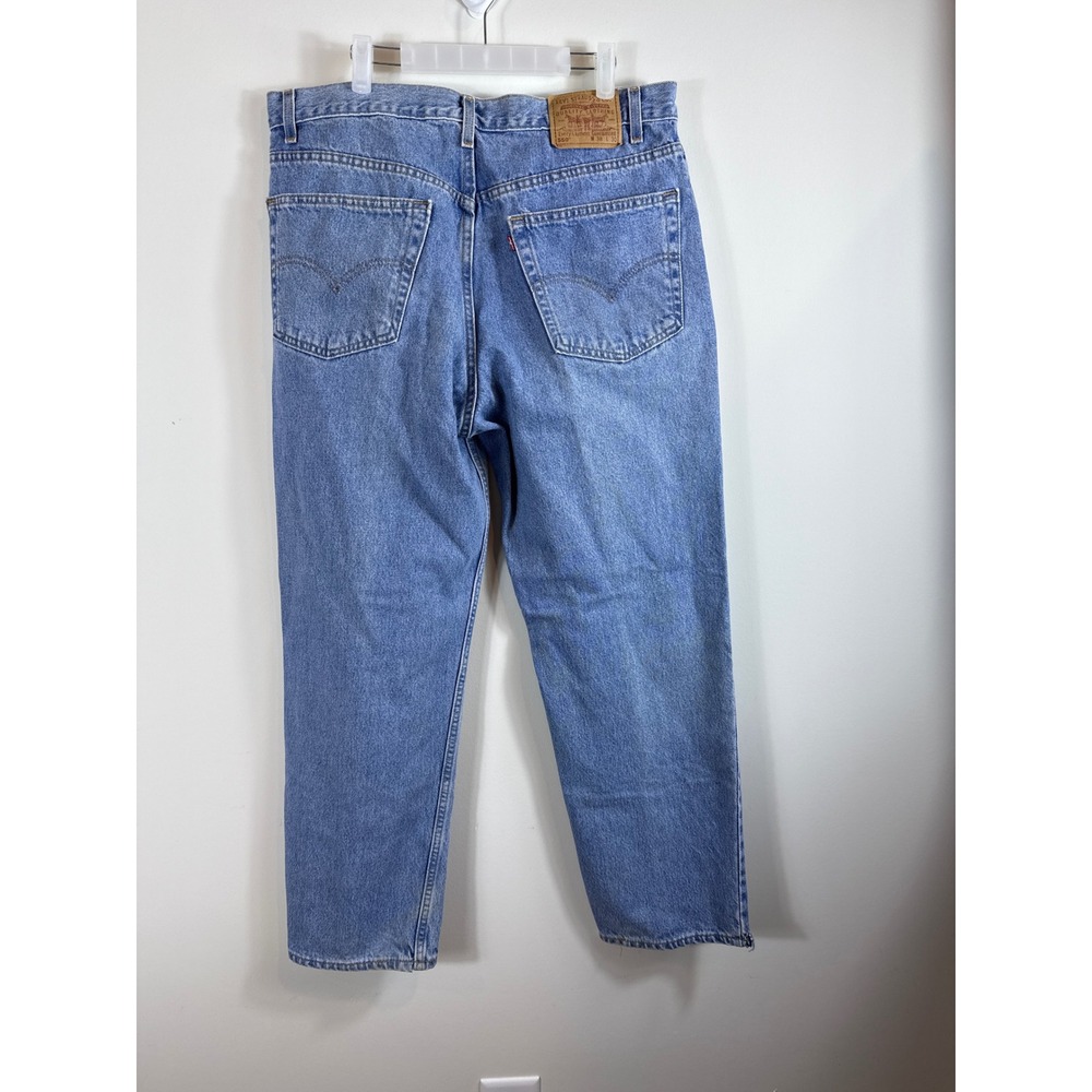 Levis Vintage 90's 550 Denim Jeans Men Size Waist 38 Length 30 Red Tab‎ USA - Picture 8 of 12